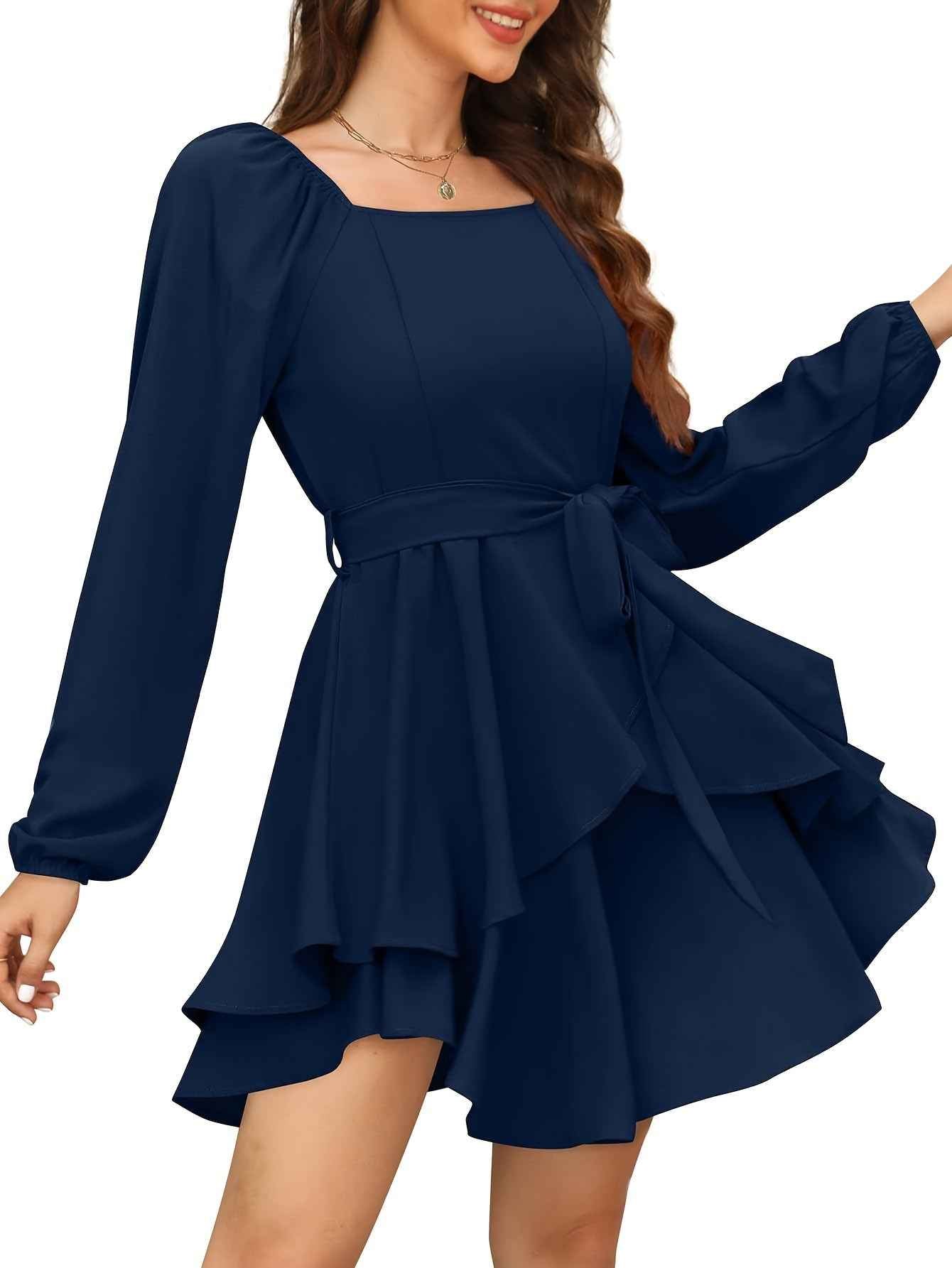 Chic Ruffle Hem Dress - Stylish Mini Dress for Any Occasion