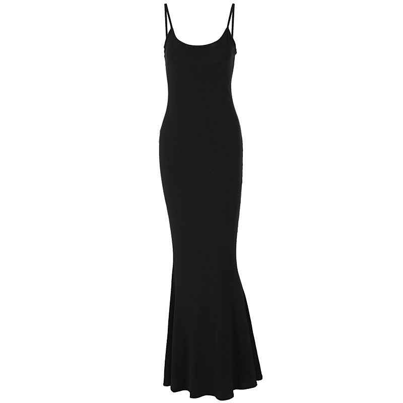 Summer Dresses For Women Sexy Spaghetti Strap Black Long Dress