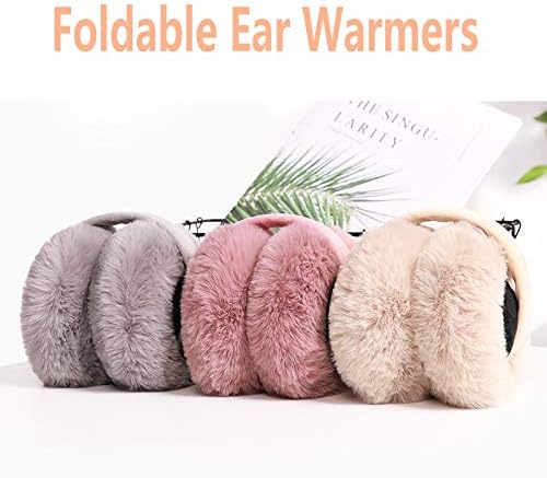 LCXSHYE Faux Fur Winter Earmuffs – Foldable Warm Ear Warmers