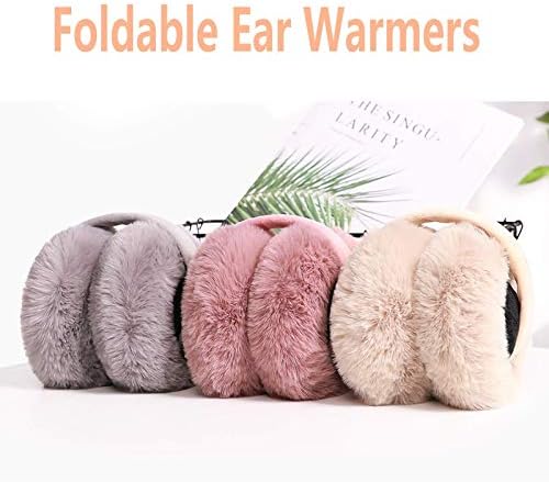 LCXSHYE Faux Fur Winter Earmuffs – Foldable Warm Ear Warmers