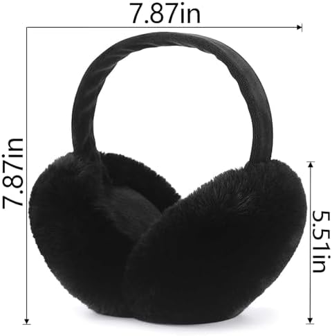 LCXSHYE Faux Fur Winter Earmuffs – Foldable Warm Ear Warmers