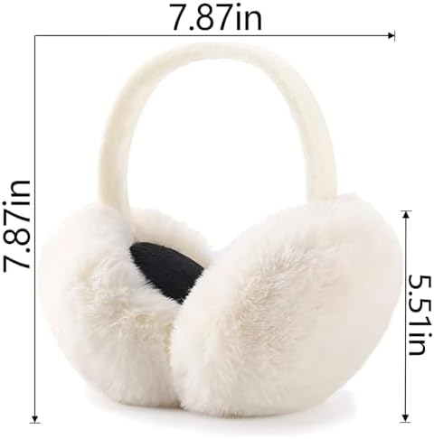 LCXSHYE Faux Fur Winter Earmuffs – Foldable Warm Ear Warmers