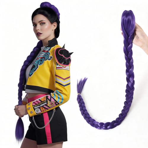 Rose Bud Rumi 40' Purple Braided Ponytail Extension