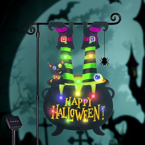 Halloween Lighted Garden Flag for Outside