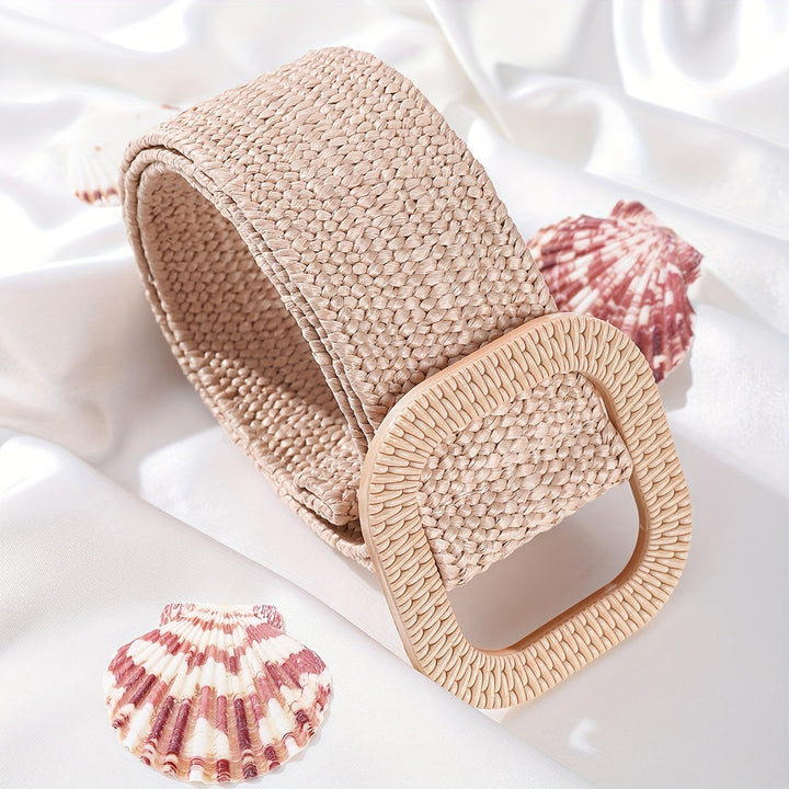 Bohemian Chic Straw Woven Belt