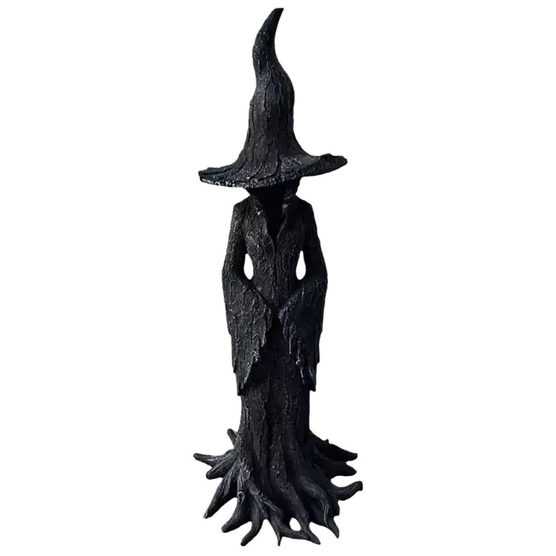 EAZZ Halloween Witch Statue – 20” Tall Resin Figurine with Gothic Details