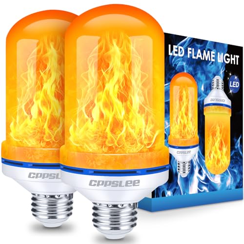 LED Flame Light Bulbs – 2 Pack, 4 Modes, E26 Base