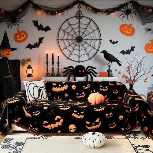 EVENHUG Halloween Reversible Sofa Cover