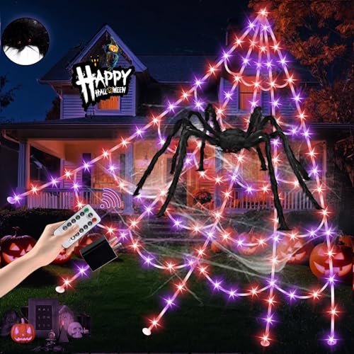 550 LED Halloween Spider Web Lights