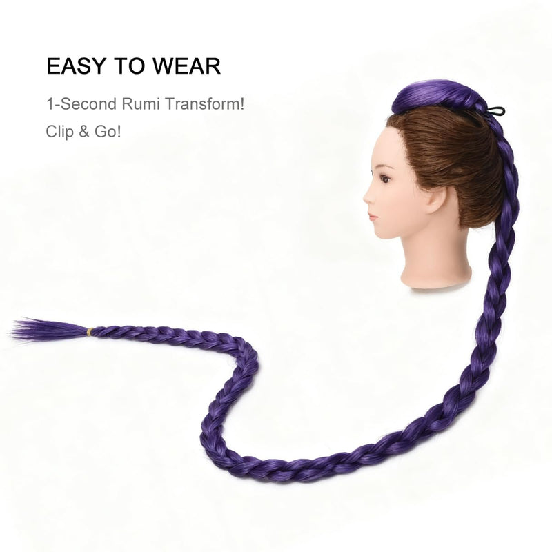 Rose Bud Rumi 40' Purple Braided Ponytail Extension