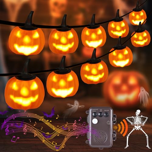 8.8ft Halloween Pumpkin Motion Sensor Lights
