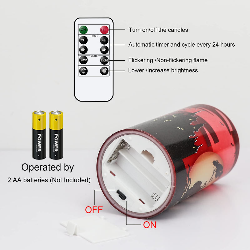 Eldnacele Halloween Flameless LED Candles