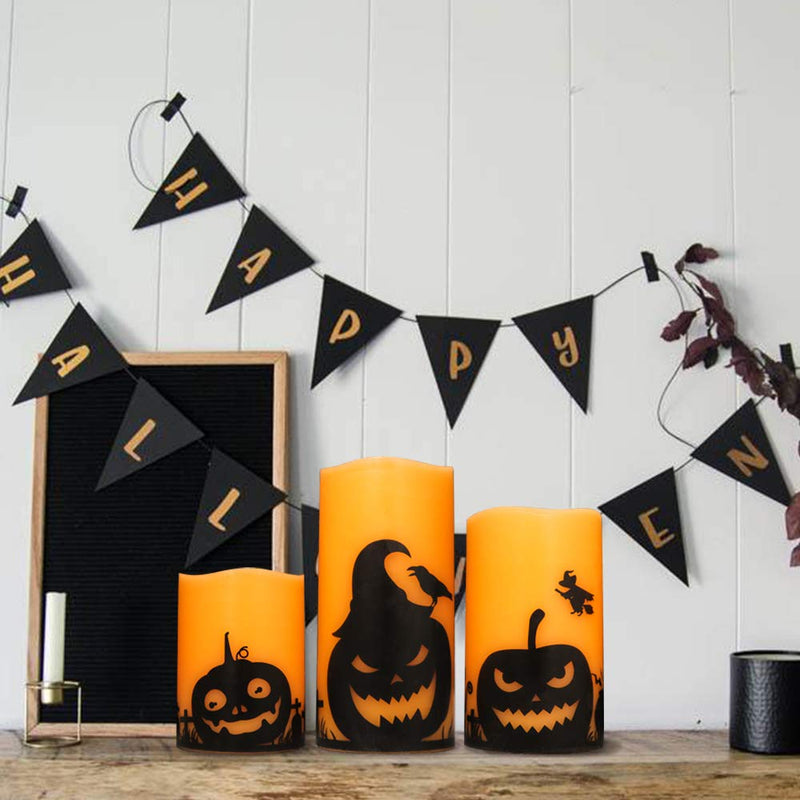 Eldnacele Halloween Flameless LED Candles