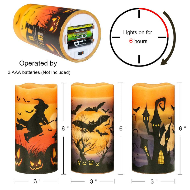 Eldnacele Halloween Flameless LED Candles