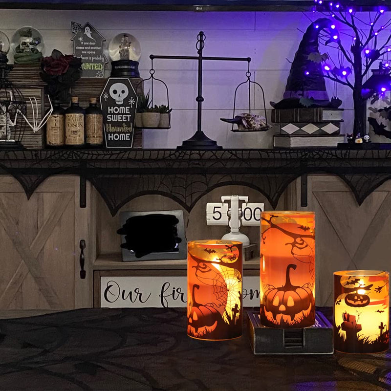 Eldnacele Halloween Flameless LED Candles