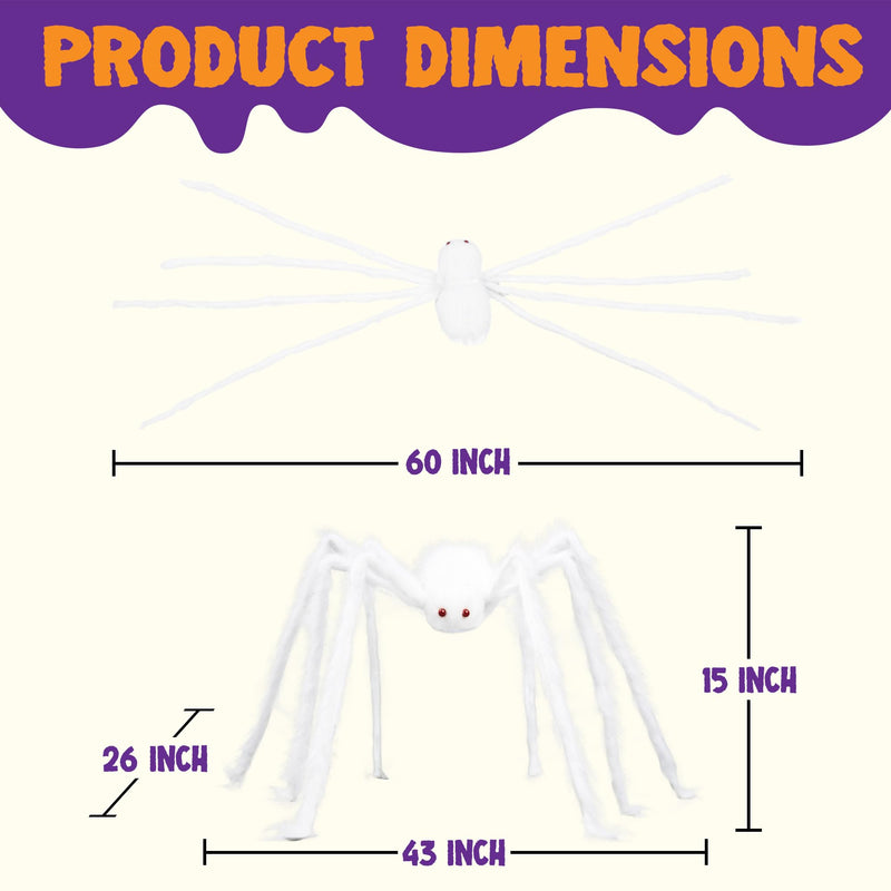 JOYIN 5ft Giant Halloween Spider – Large Black Spider for Outdoor Yard