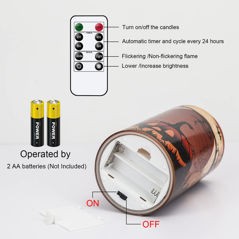 Eldnacele Halloween Flameless LED Candles