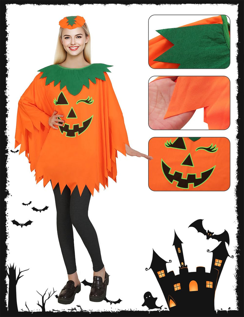 Halloween Pumpkin Costume for Women Kids