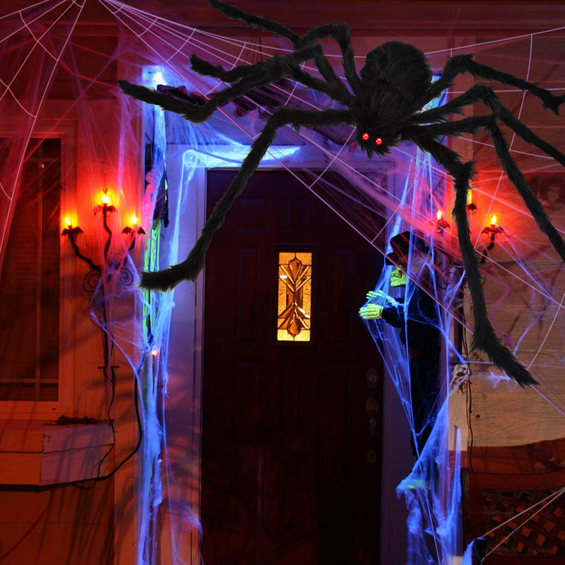 '200' Spider Web with 59' Giant Spider – Halloween Outdoor/Indoor Decor for Yard