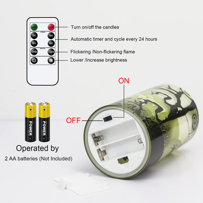 Eldnacele Halloween Flameless LED Candles