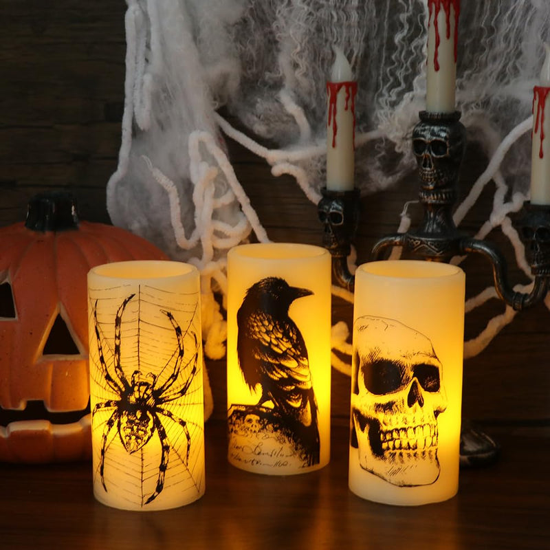 Eldnacele Halloween Flameless LED Candles