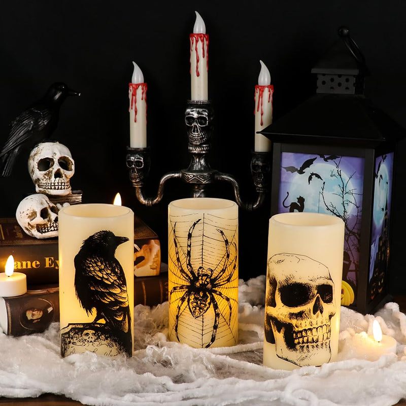 Eldnacele Halloween Flameless LED Candles