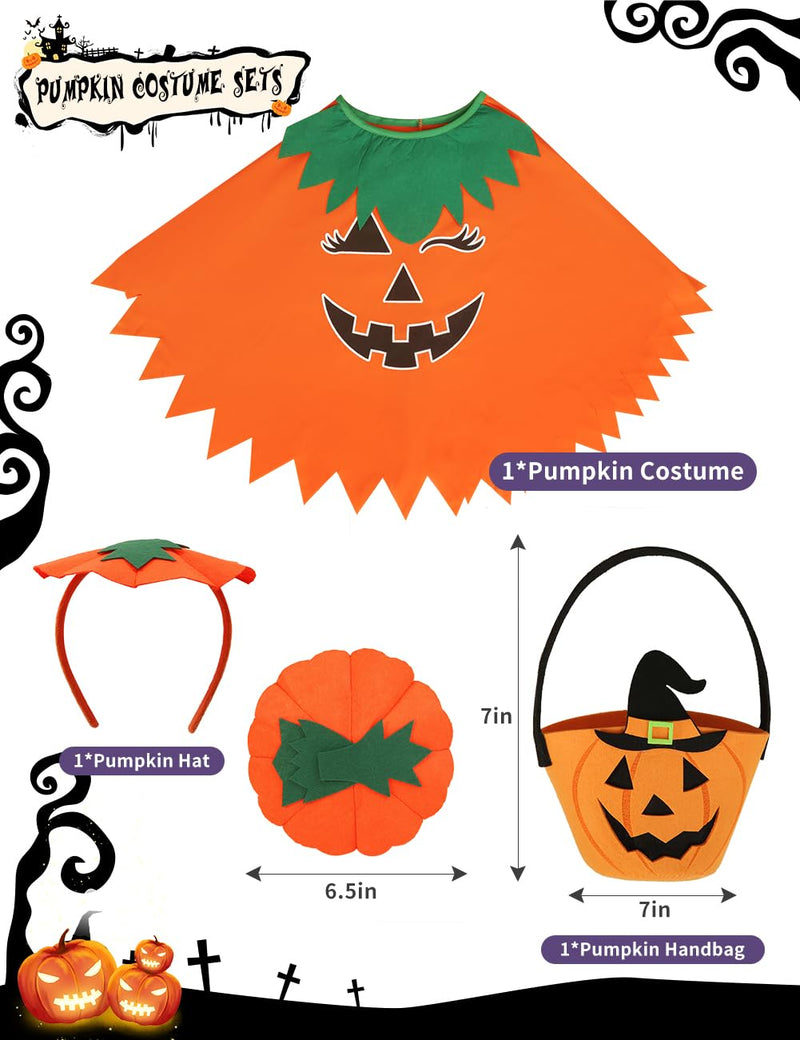 Halloween Pumpkin Costume for Women Kids