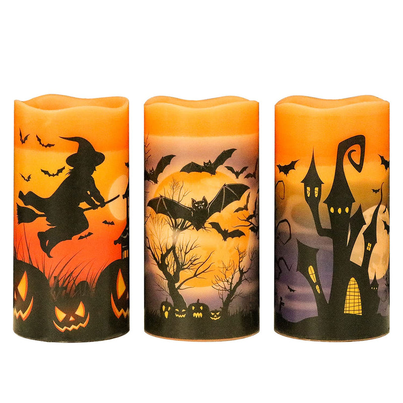 Eldnacele Halloween Flameless LED Candles