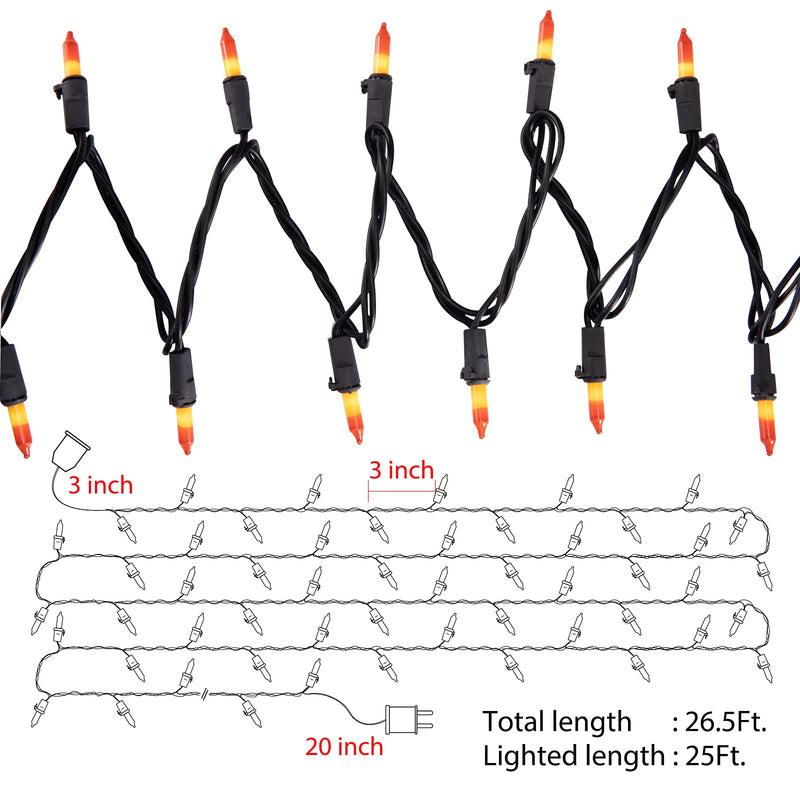 Minetom 25FT Halloween Purple String Lights