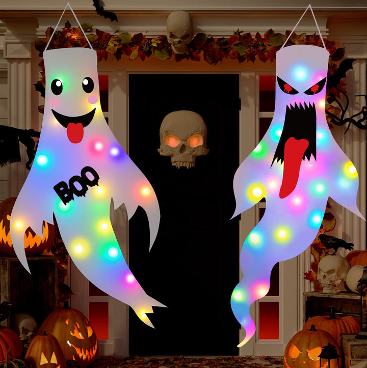 2 Pack LED Halloween Decorations for Indoor & Outdoor Use