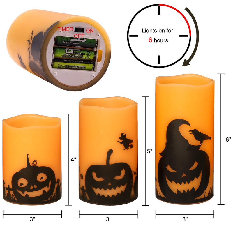 Eldnacele Halloween Flameless LED Candles