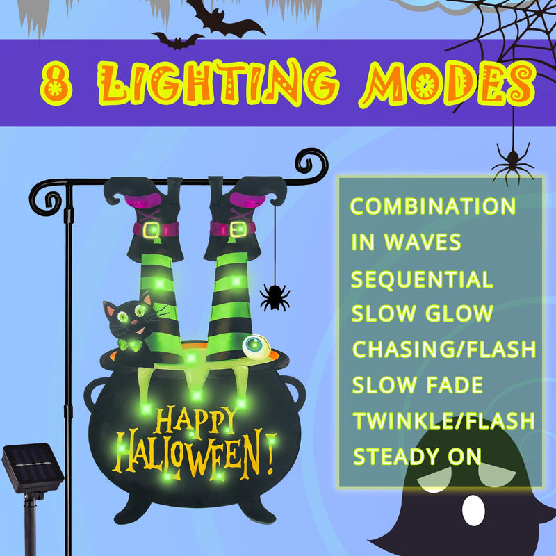 Halloween Lighted Garden Flag for Outside