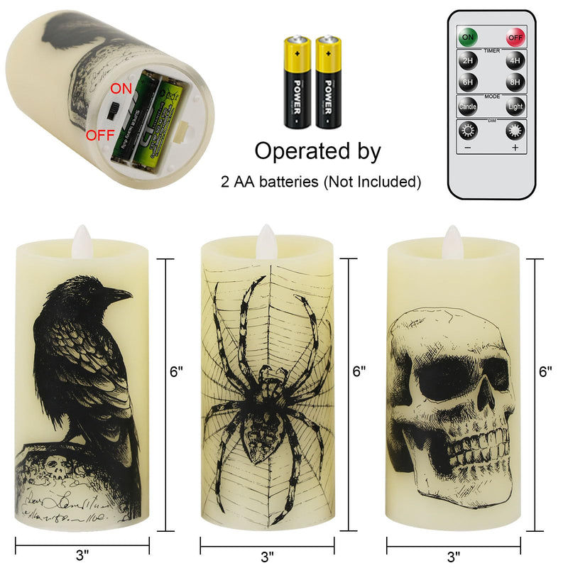 Eldnacele Halloween Flameless LED Candles