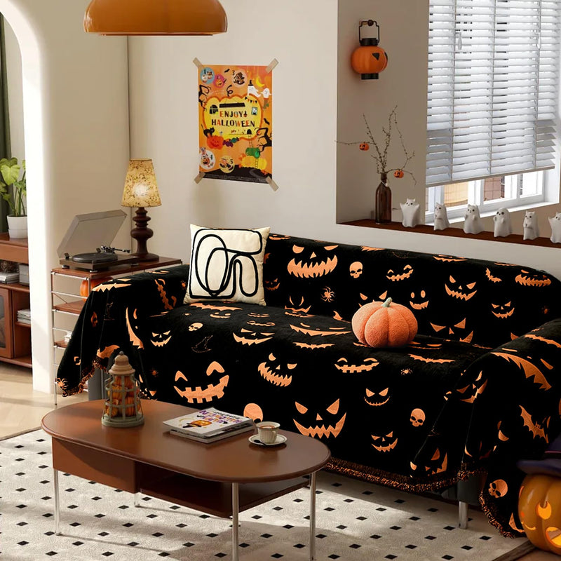 EVENHUG Halloween Reversible Sofa Cover
