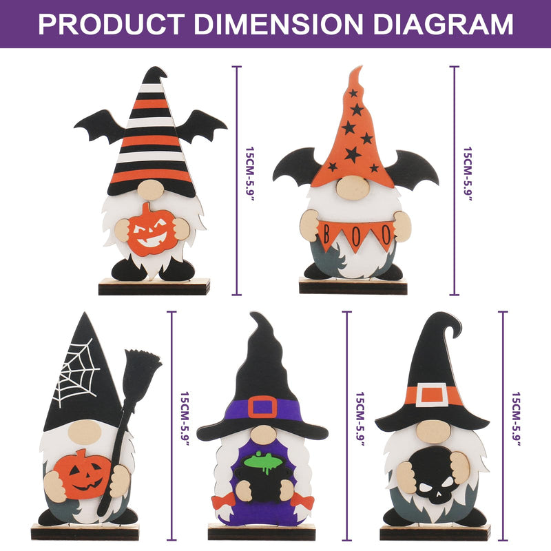 Halloween Wooden Tabletop Decorations (Set of 5)