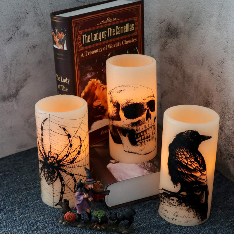 Eldnacele Halloween Flameless LED Candles