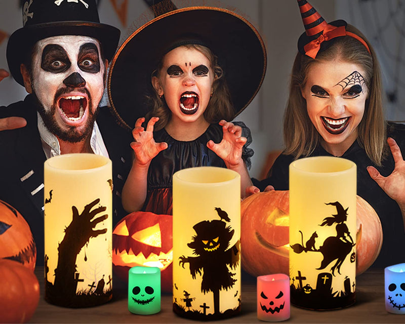 Eldnacele Halloween Flameless LED Candles