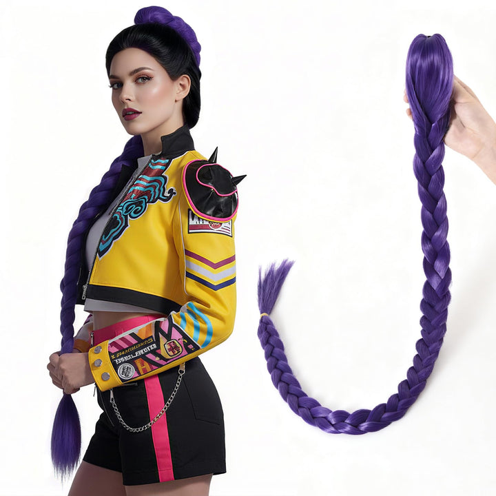 Rose Bud Rumi 40' Purple Braided Ponytail Extension