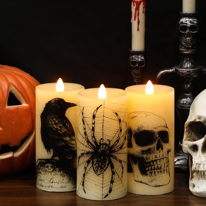 Eldnacele Halloween Flameless LED Candles