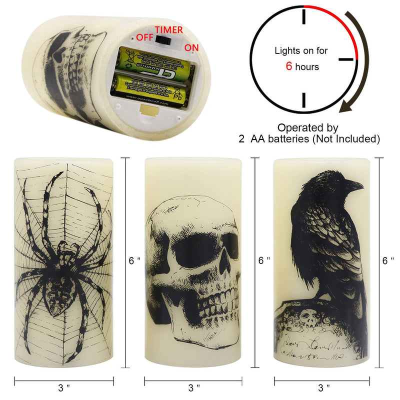 Eldnacele Halloween Flameless LED Candles
