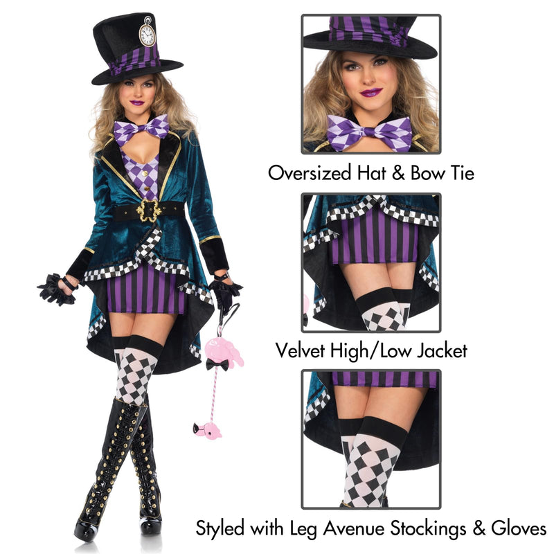 Leg Avenue 5-Piece Delightful Hatter Costume