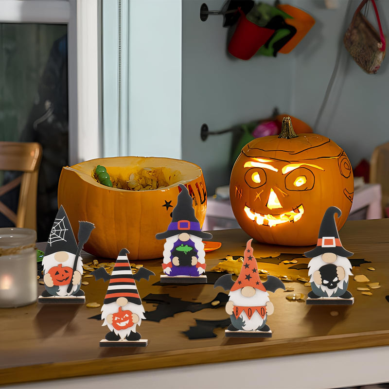 Halloween Wooden Tabletop Decorations (Set of 5)