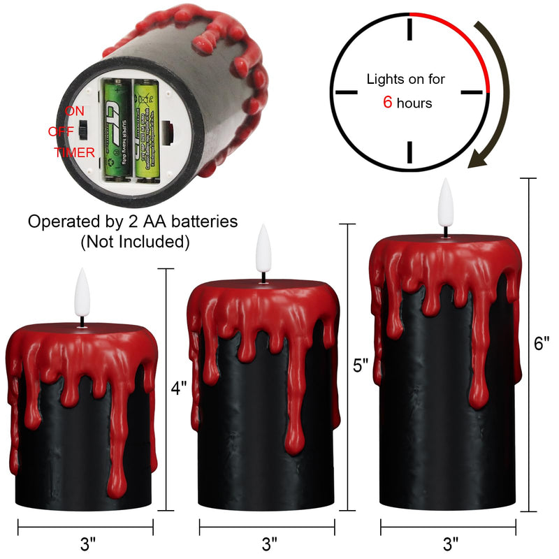 Eldnacele Halloween Flameless LED Candles