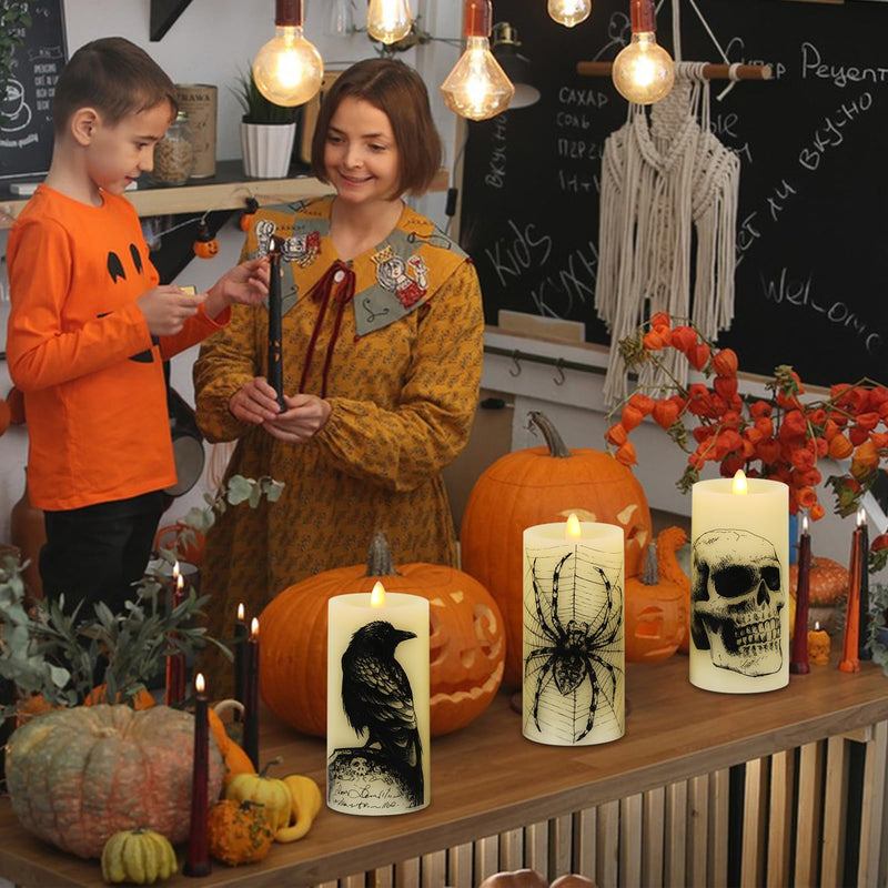 Eldnacele Halloween Flameless LED Candles