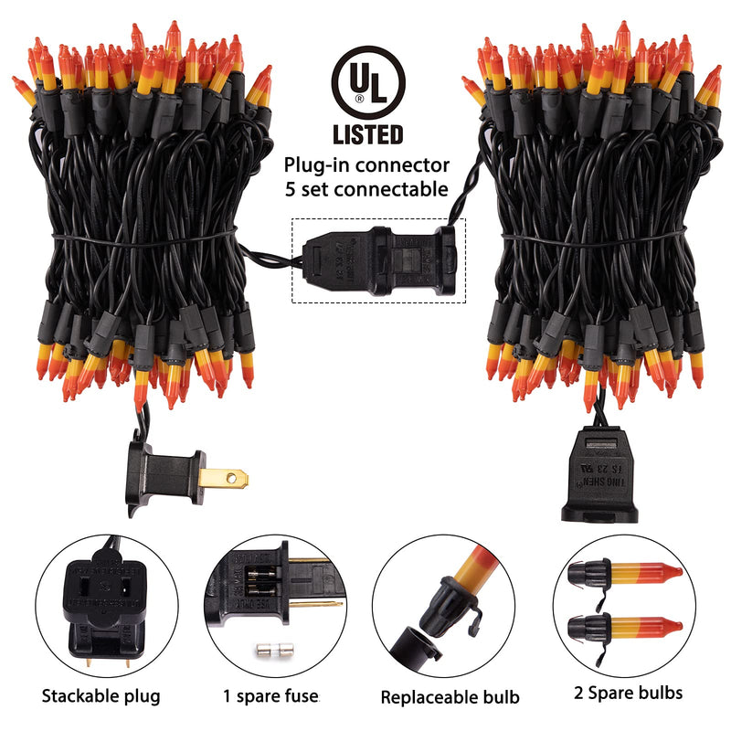 Minetom 25FT Halloween Purple String Lights