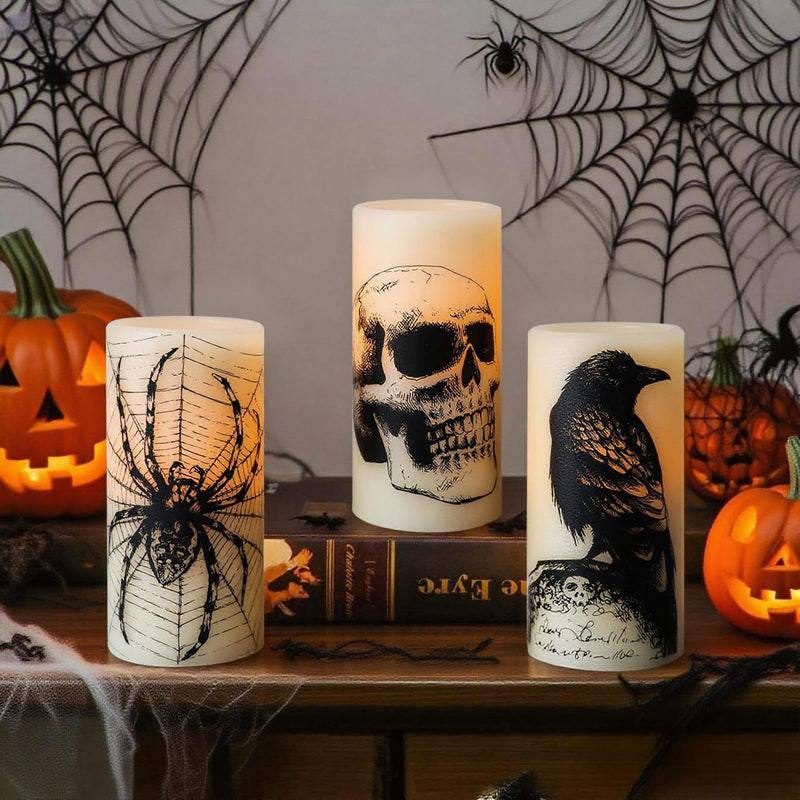 Eldnacele Halloween Flameless LED Candles