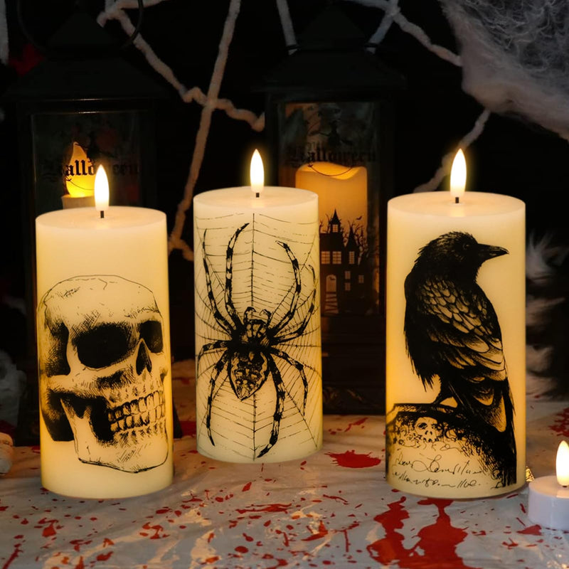 Eldnacele Halloween Flameless LED Candles