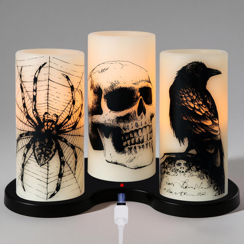 Eldnacele Halloween Flameless LED Candles