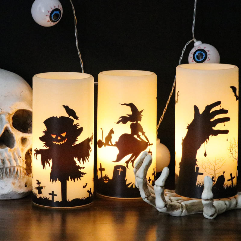 Eldnacele Halloween Flameless LED Candles