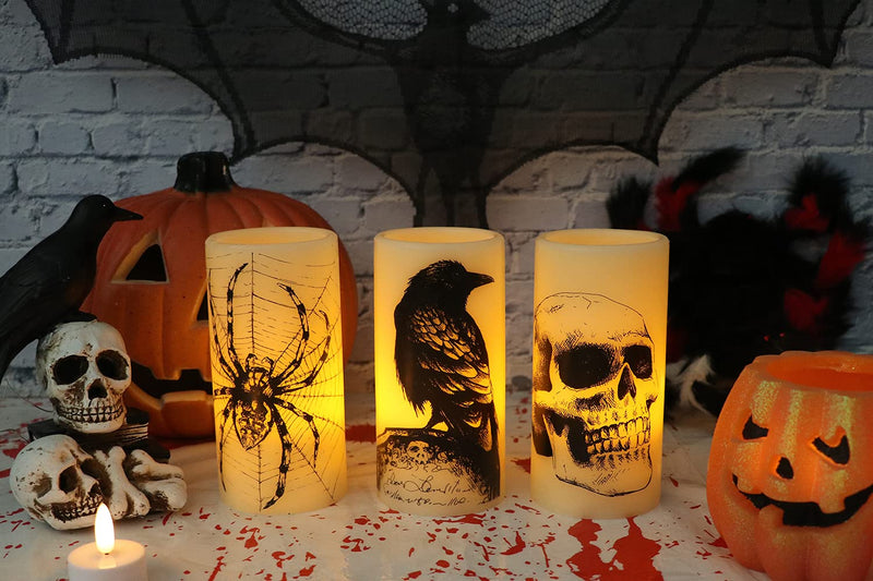 Eldnacele Halloween Flameless LED Candles